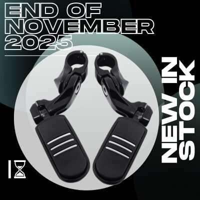 1-1/4" Short Angled Mount Highway Engine Guard Footpegs For Touring 1993+